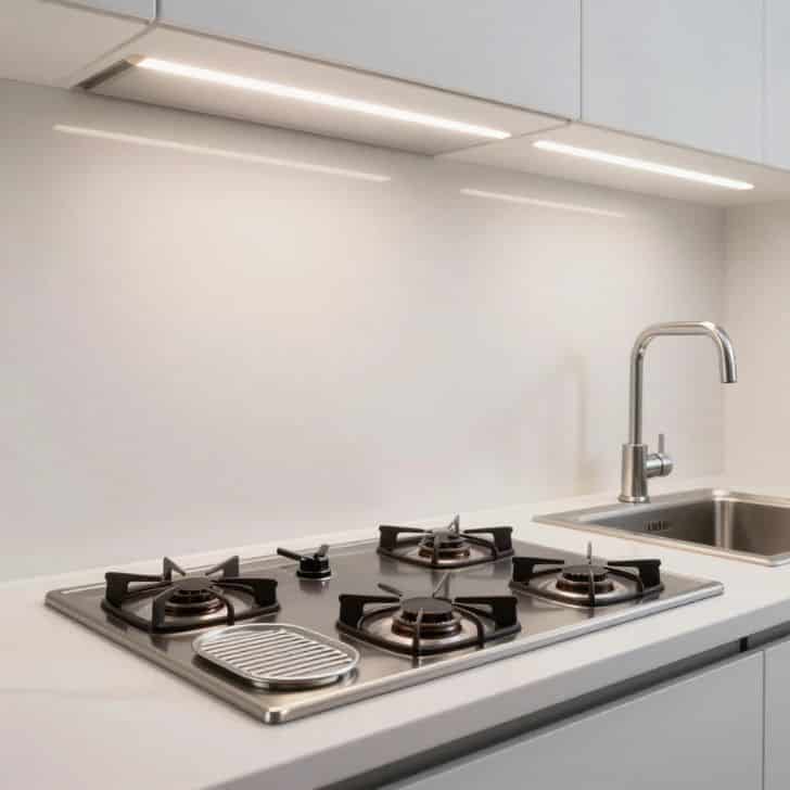 コンロの五徳とキッチンのシンク